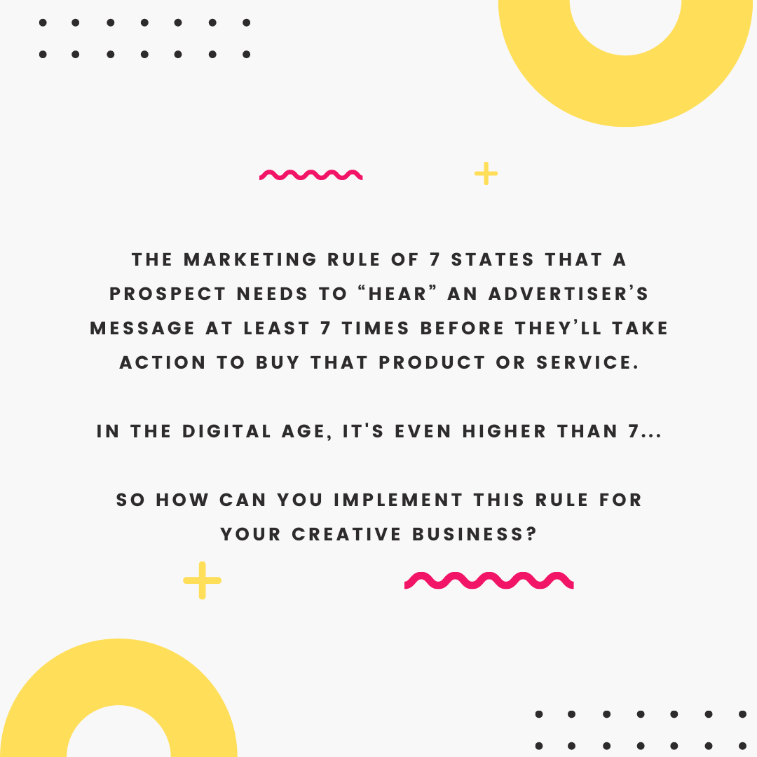 The Marketing Rule of 7 & how to use it for your handmade brand | IN.CUBE8R Handmade in Melbourne the-marketing-rule-of-7-how-to-use-it-for-your-handmade-brand-ellemay.michael-342571