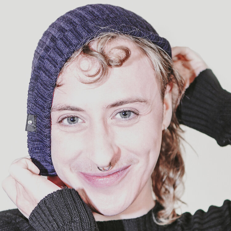 Merino Wool Rib-Knit Beanie in Mystic 