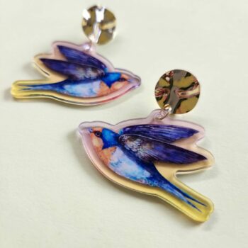 earrings-flying-wrens-by-watercolour-by-cat-Watercolour By Cat-636712