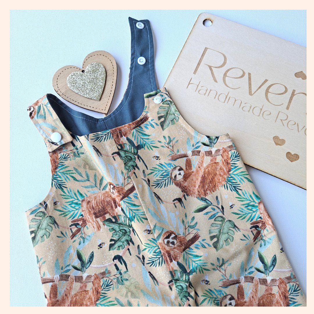 Reversible Overalls Slothing in the trees by Reversabub -Reversabub-769067