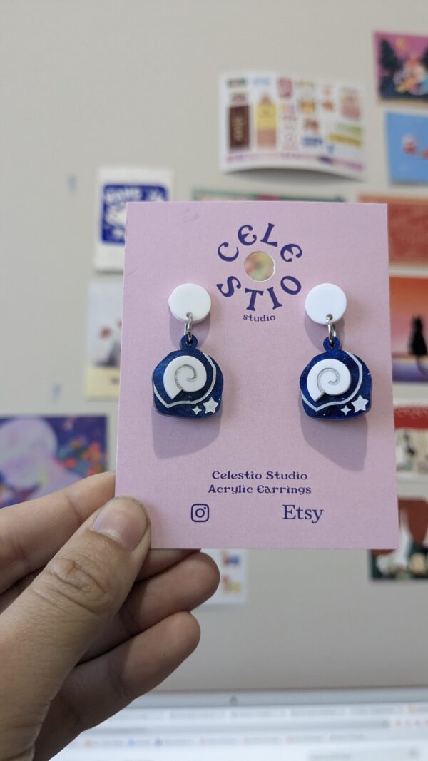 Animal Crossing Fossil Acrylic Earrings by Celestio Studio