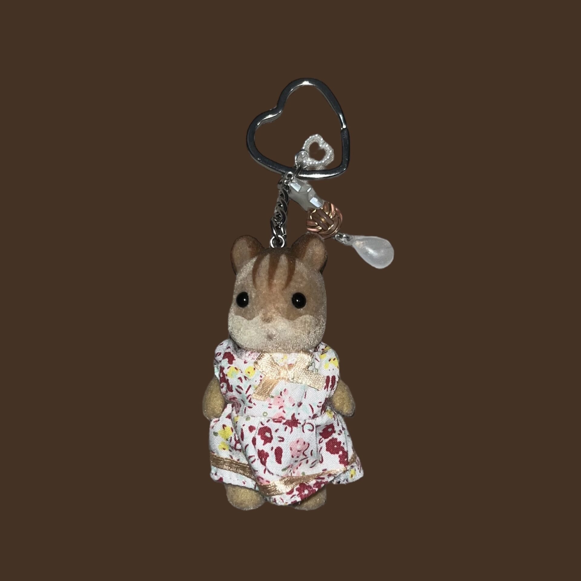 Big sylvanian families squirrel keychain by pinkduck handmade in