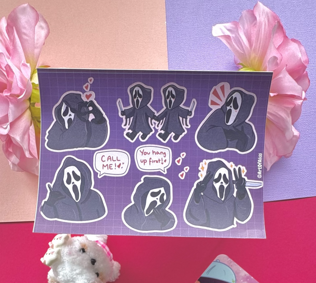 Ghostface Vinyl Sticker Sheet by ArtOfAliss - in.cube8r