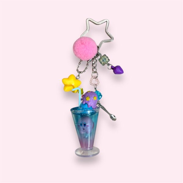 Kirby parfait keychain by pinkduck handmade