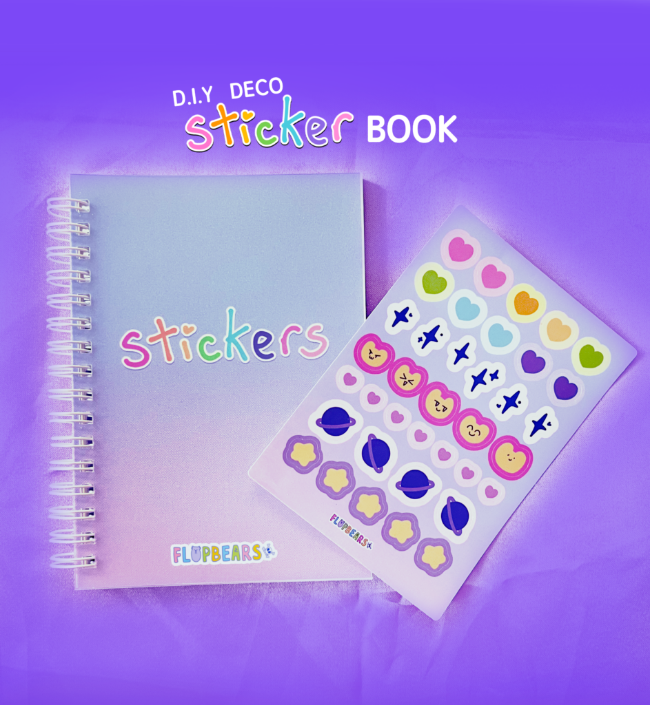 DIY Deco A6 Sticker Book (+ bonus sticker sheet) by Flopbears - in.cube8r
