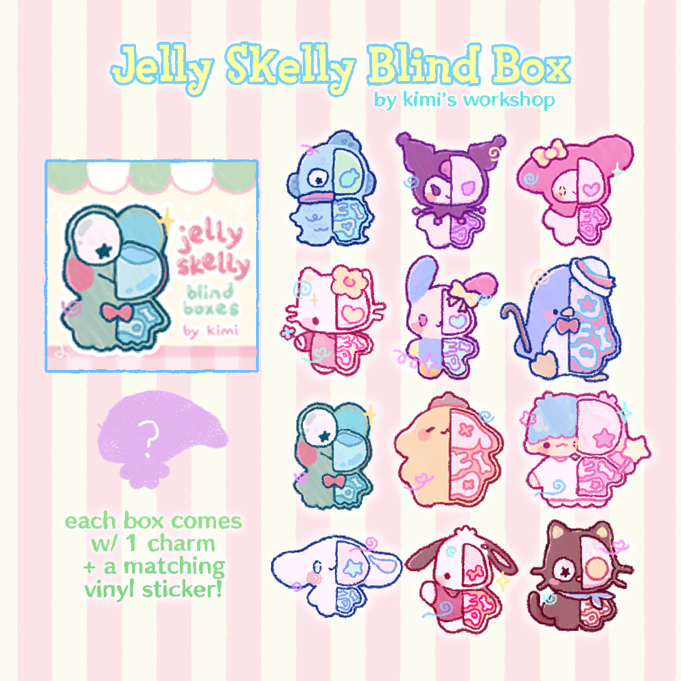 Jelly Skelly Blind Boxes by Kimi's Workshop | in.cube8r