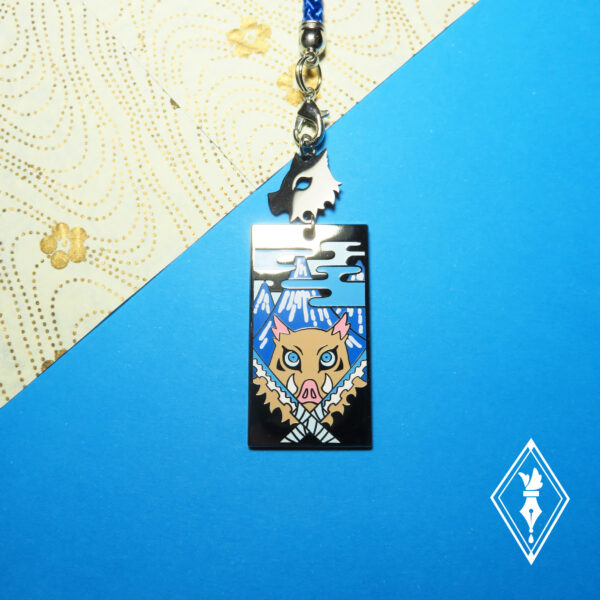 Boar Enamel Keychain by Vin Crows