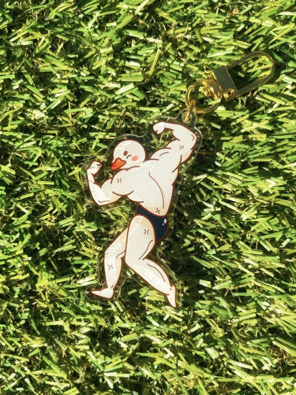 Buff duck keychain by SkyrosArts