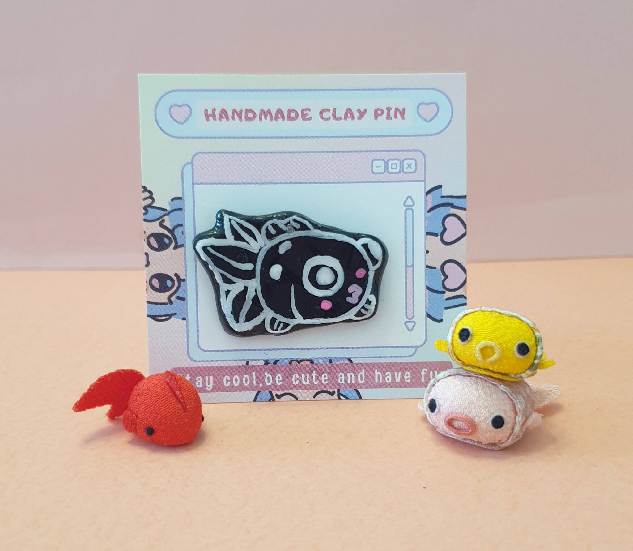 Black Gold Fish by The Cute Pin Shop in.cube8r
