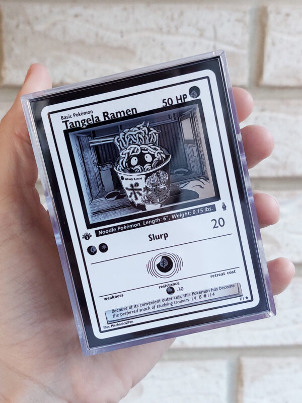 3D Pokemon Card Shadow Box Tangela Ramen by MechanicalPen