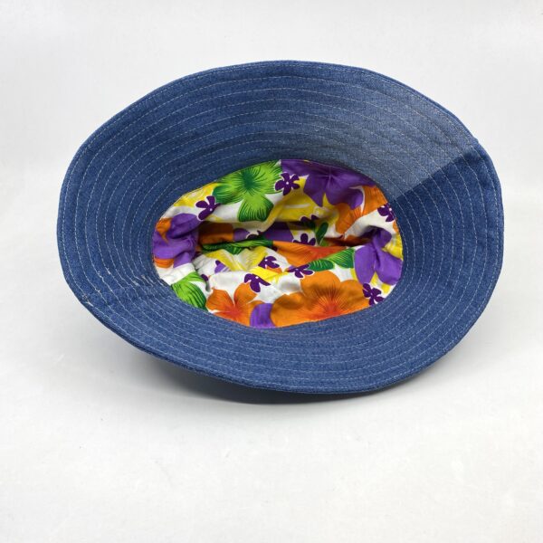 Blue denim bucket hat by Judith Scott Upcycling - Image 3