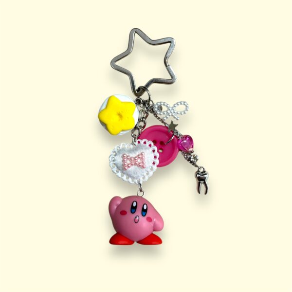 happy Kirby keychain by pinkduck handmade