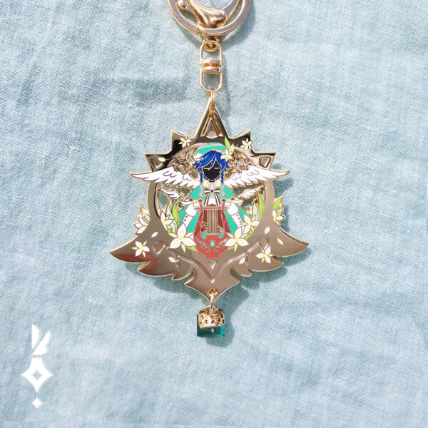 Venti Pin Keychain ~ Genshin by Vin Crows
