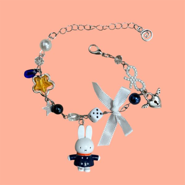 Navy miffy bracelet by pinkduck handmade