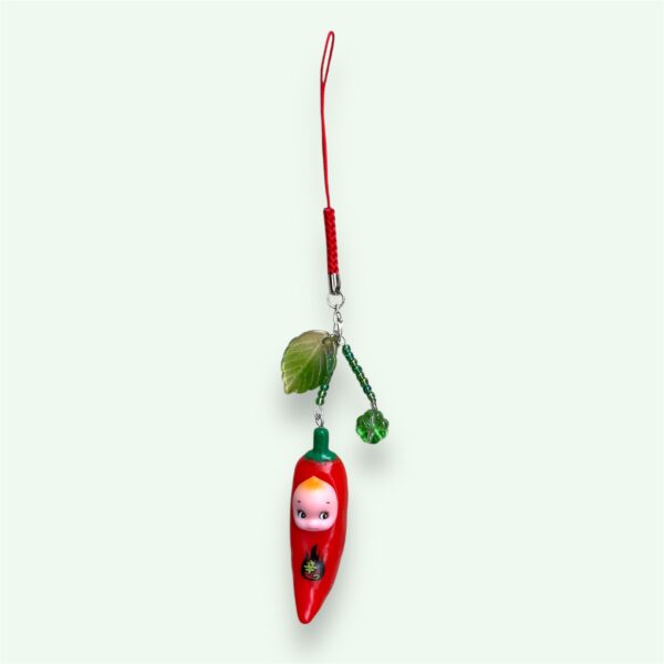chilli kewpie keychain by pinkduck handmade