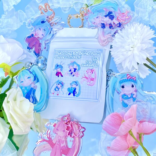 Hatsune Miku acrylic charm blind bag by ouhkami
