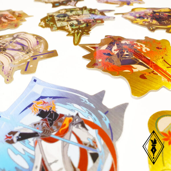 Genshin Vision Die Cut Stickers by Vin Crows