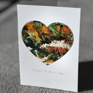 Happy Mother's Day greeting cards - green orange and white