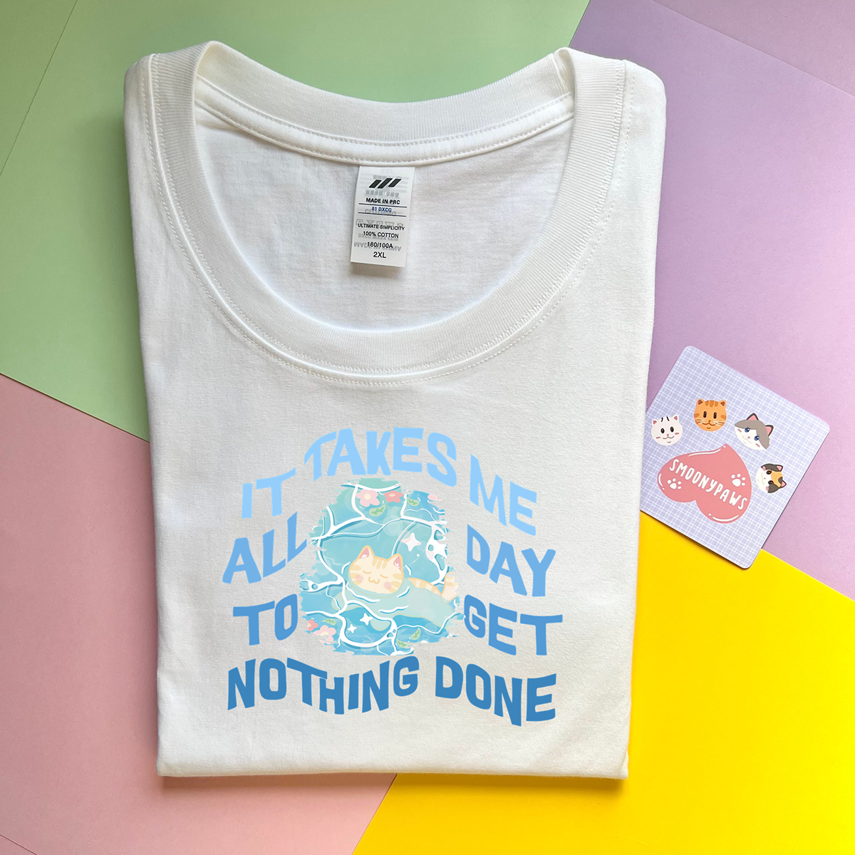 Chilling Day Unisex Funny Cute Graphic Cat Meme T-shirt - By Smoonypaws Chilling Day Unisex Funny Cute Graphic Cat Meme T-shirt - By Smoonypaws