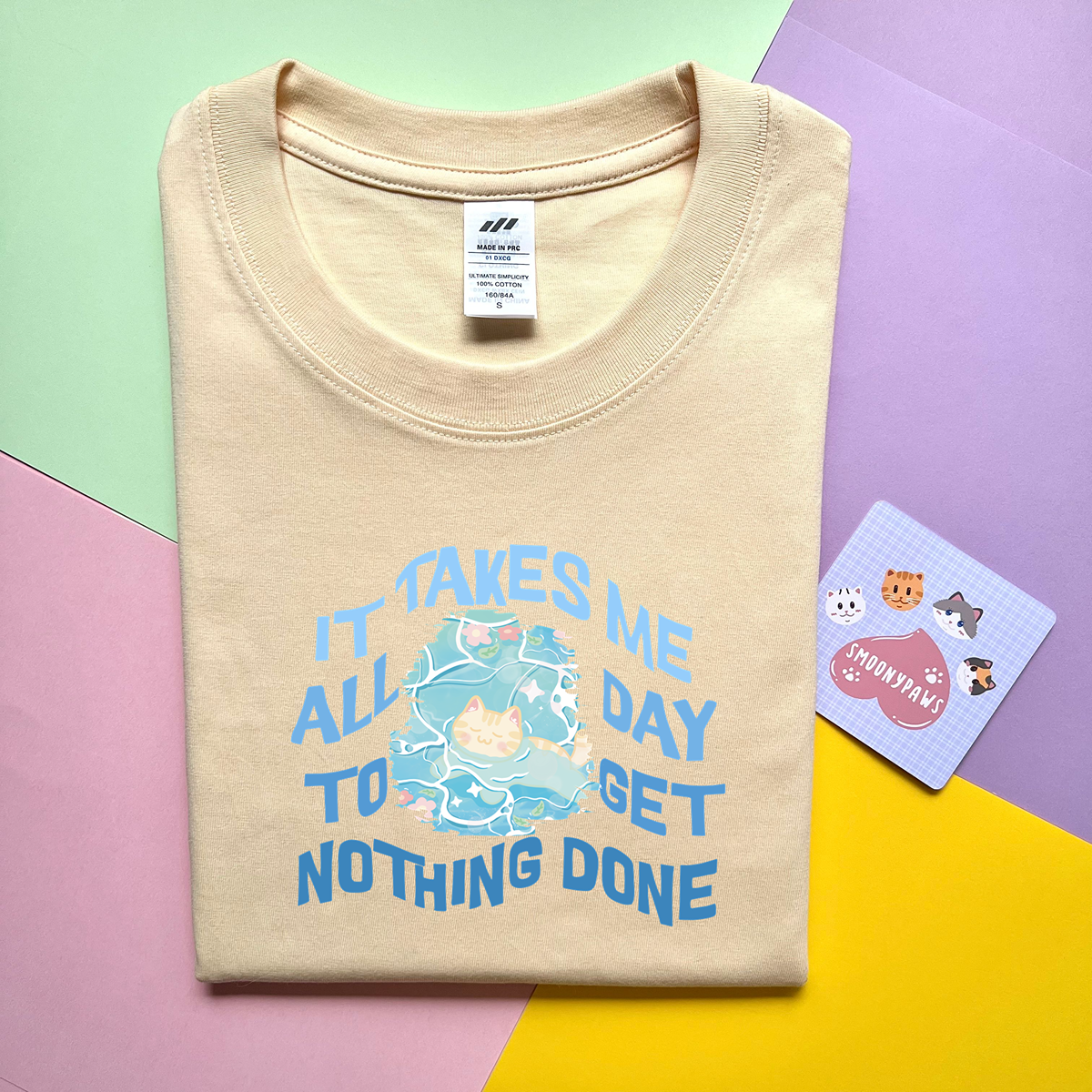 Chilling Day Unisex Funny Cute Graphic Cat Meme T-shirt - By Smoonypaws Chilling Day Unisex Funny Cute Graphic Cat Meme T-shirt - By Smoonypaws - Image 2