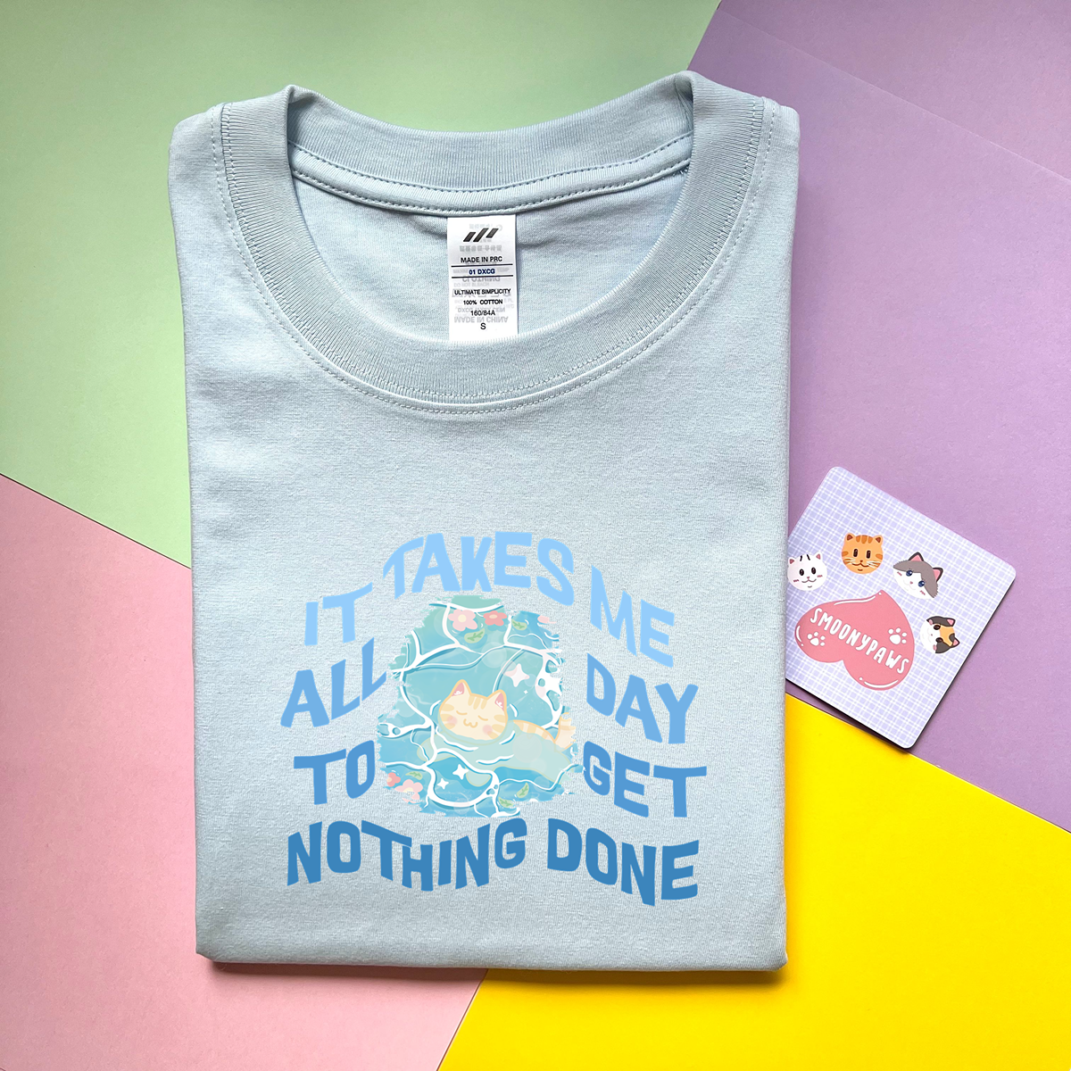 Chilling Day Unisex Funny Cute Graphic Cat Meme T-shirt - By Smoonypaws Chilling Day Unisex Funny Cute Graphic Cat Meme T-shirt - By Smoonypaws - Image 3