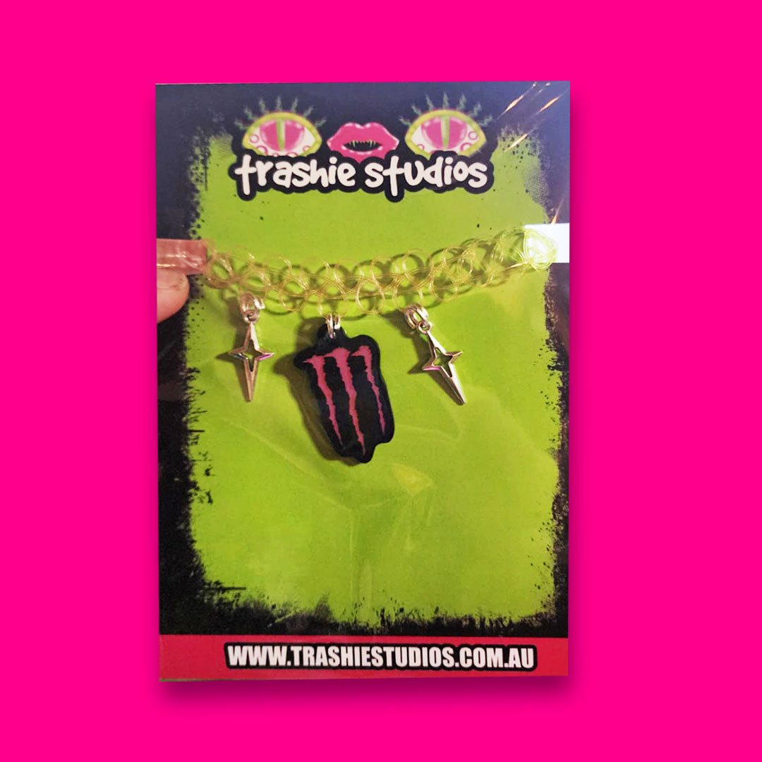 Stretchy Choker - Pink M by Trashie Studios Stretchy Choker - Pink M by Trashie Studios