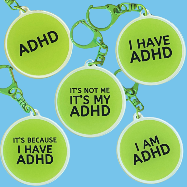 ADHD Keychains by TableSaltCo | in.cube8r