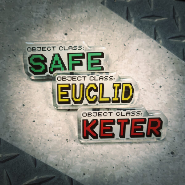 Object Class Safe SCP Object Class Pins by Pretty Fly For A Shy Guy | in.cube8r