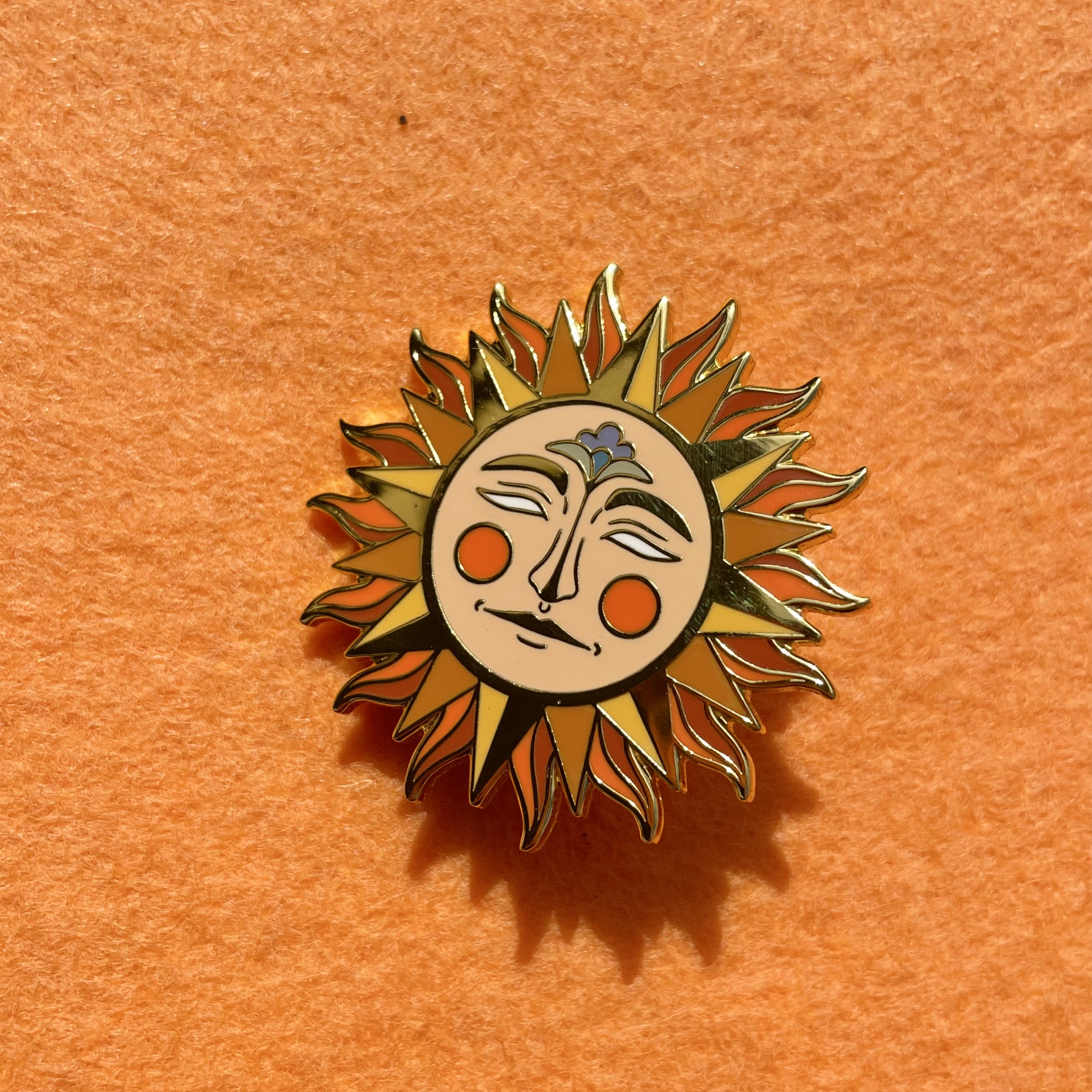 Sun Enamel Pin by Ashlea Bechaz Sun Enamel Pin by Ashlea Bechaz