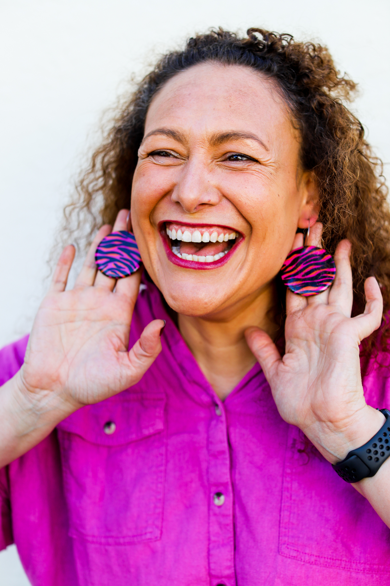 Tiger Stripe Hoop Earring by CARMEN GET IT! Tiger Stripe Hoop Earring by CARMEN GET IT!