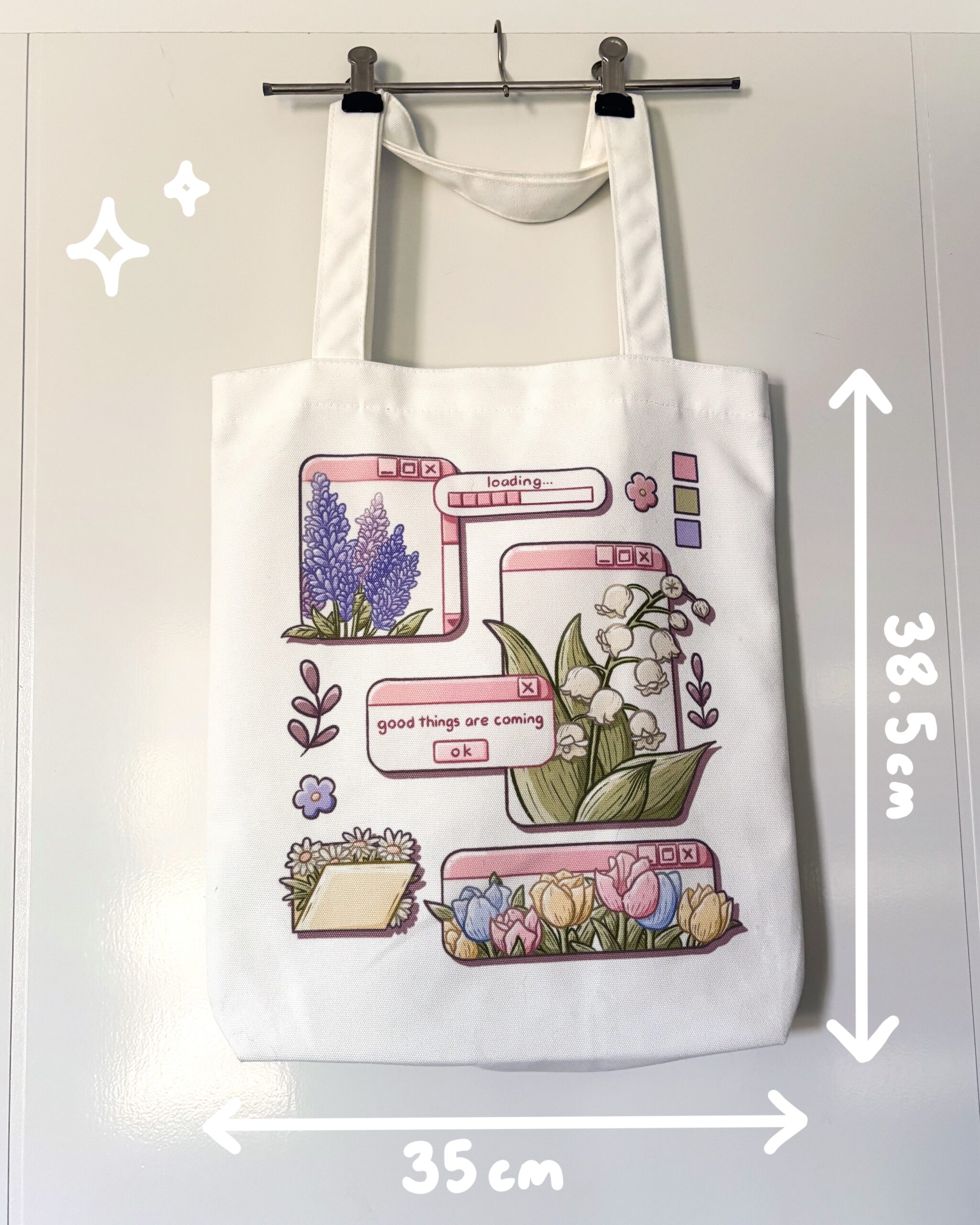 Floral Desktop Tote Bag by Sarah May Arts Floral Desktop Tote Bag by Sarah May Arts - Image 2