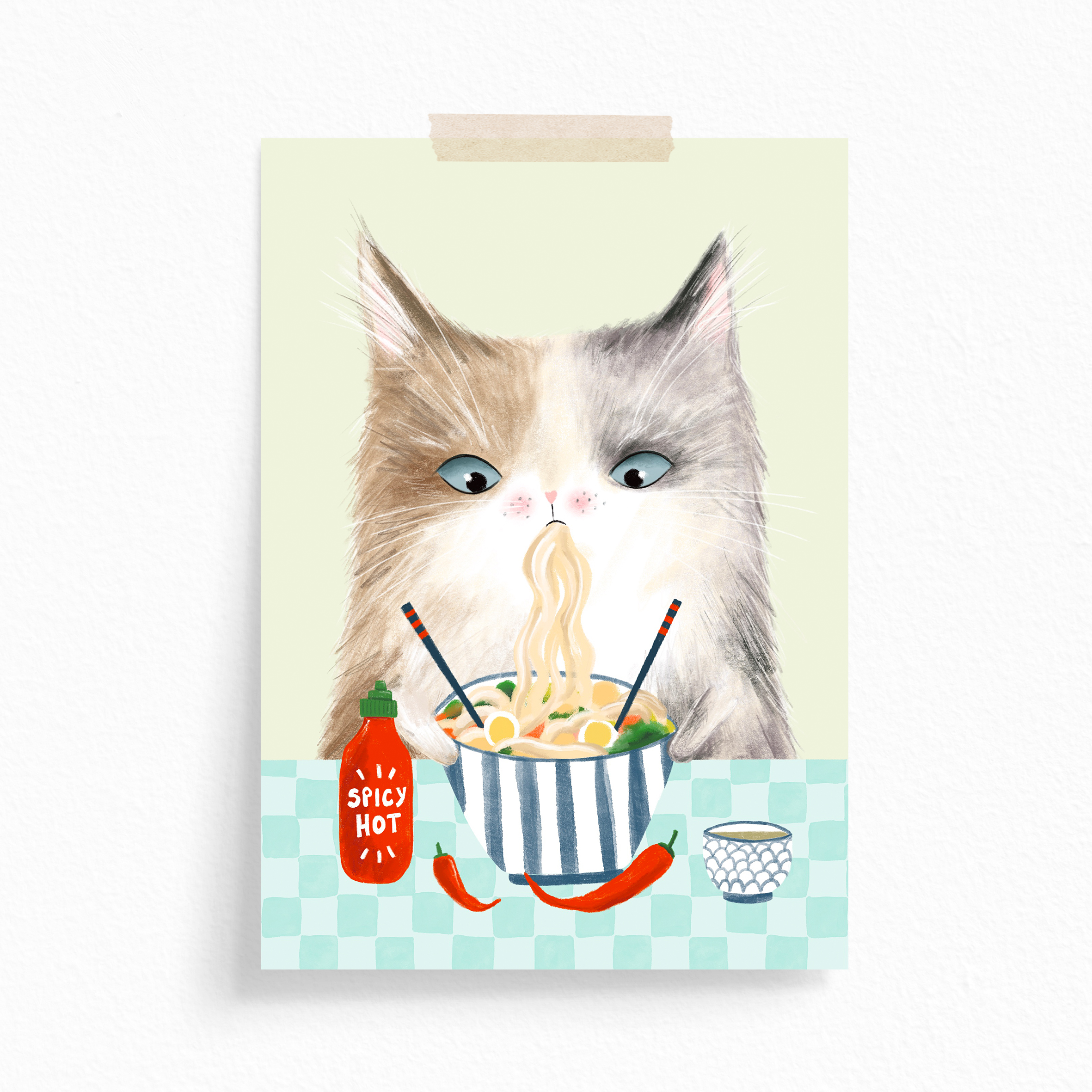 Postcard Pack, Hungry Cats, by Blossom and Cat Postcard Pack, Hungry Cats, by Blossom and Cat - Image 4