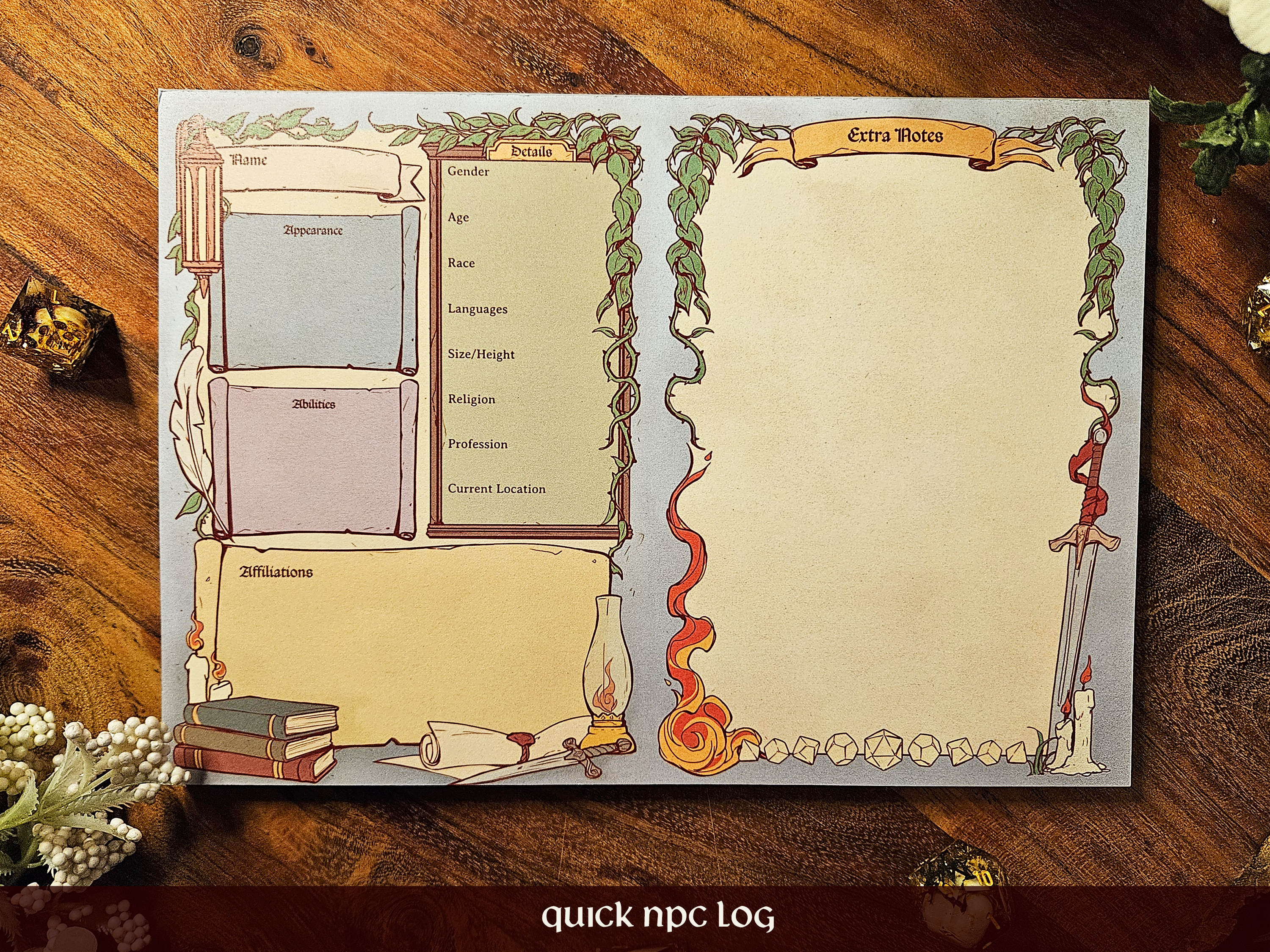 DnD Stationery Bundle - Adventurer's Version by The Gilded Tabletop DnD Stationery Bundle - Adventurer's Version by The Gilded Tabletop - Image 4