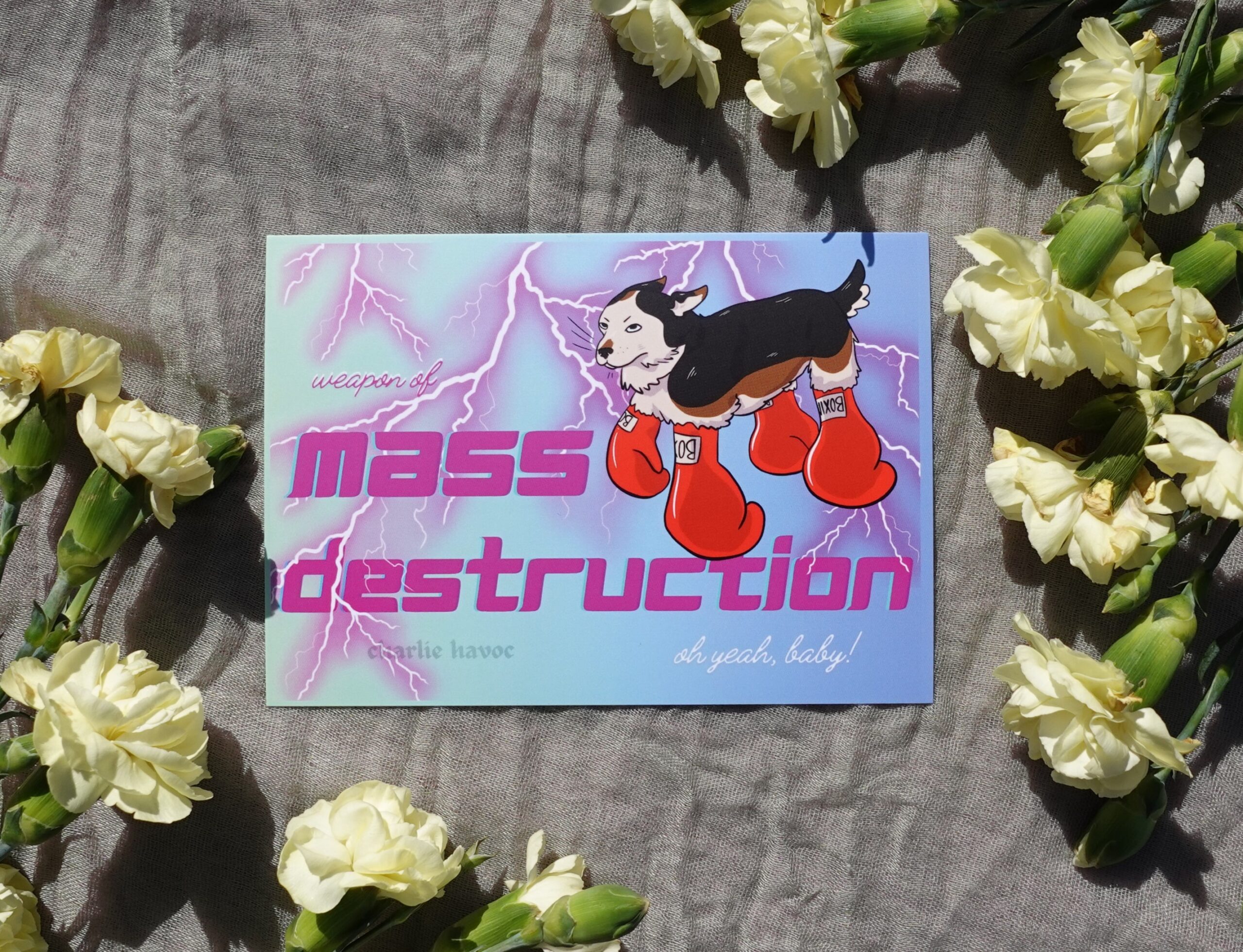 Weapon! postcard print by Charlie Havoc Weapon! postcard print by Charlie Havoc