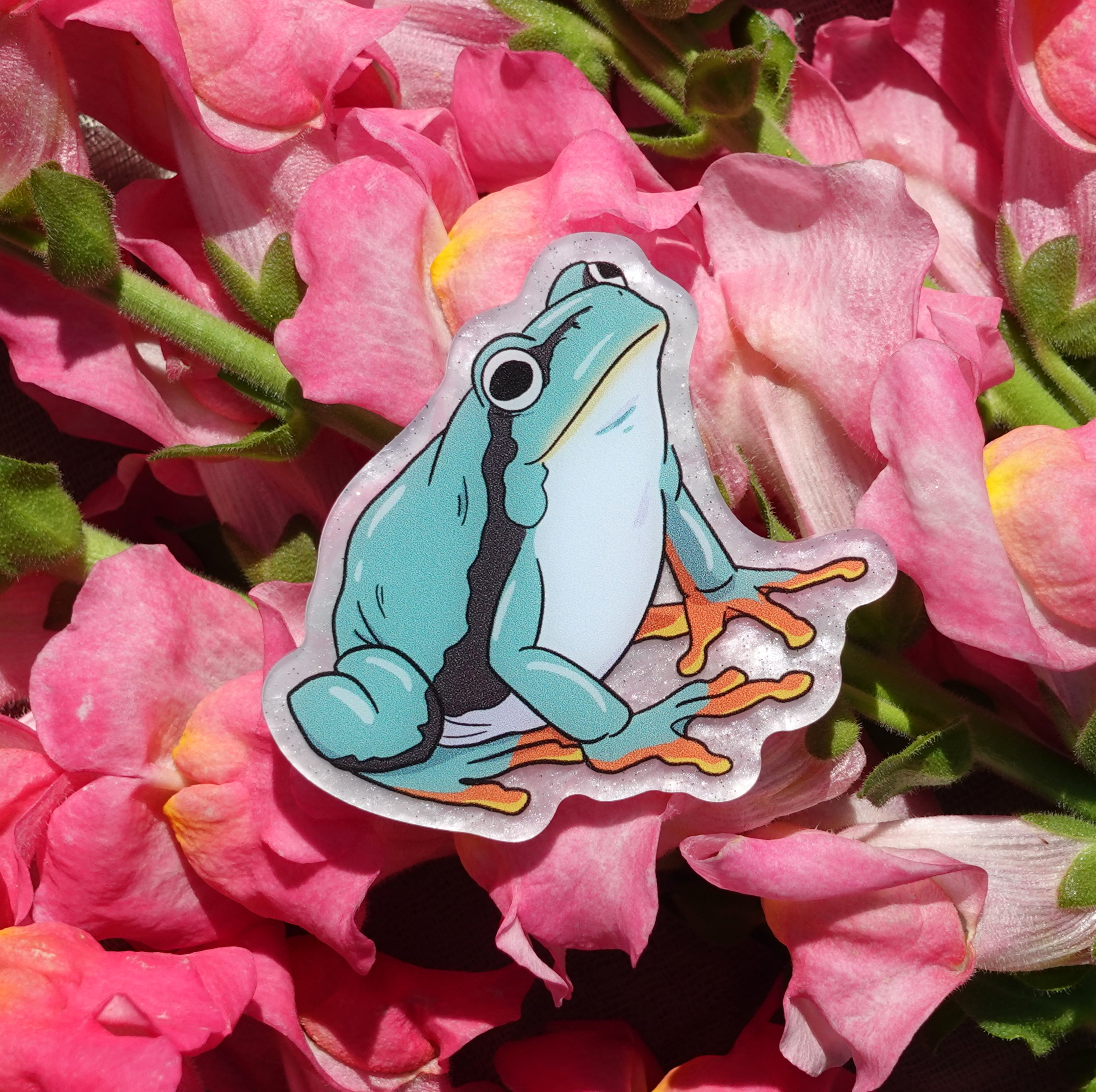 Froggy acrylic pin by Charlie Havoc Froggy acrylic pin by Charlie Havoc