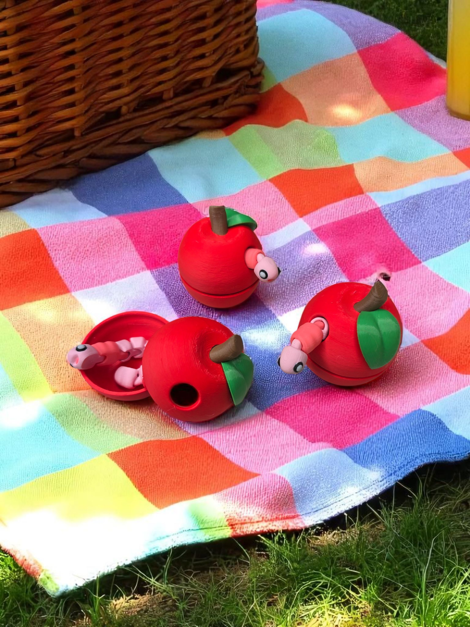 Worm In An Apple by 3D Creation Cove Worm In An Apple by 3D Creation Cove