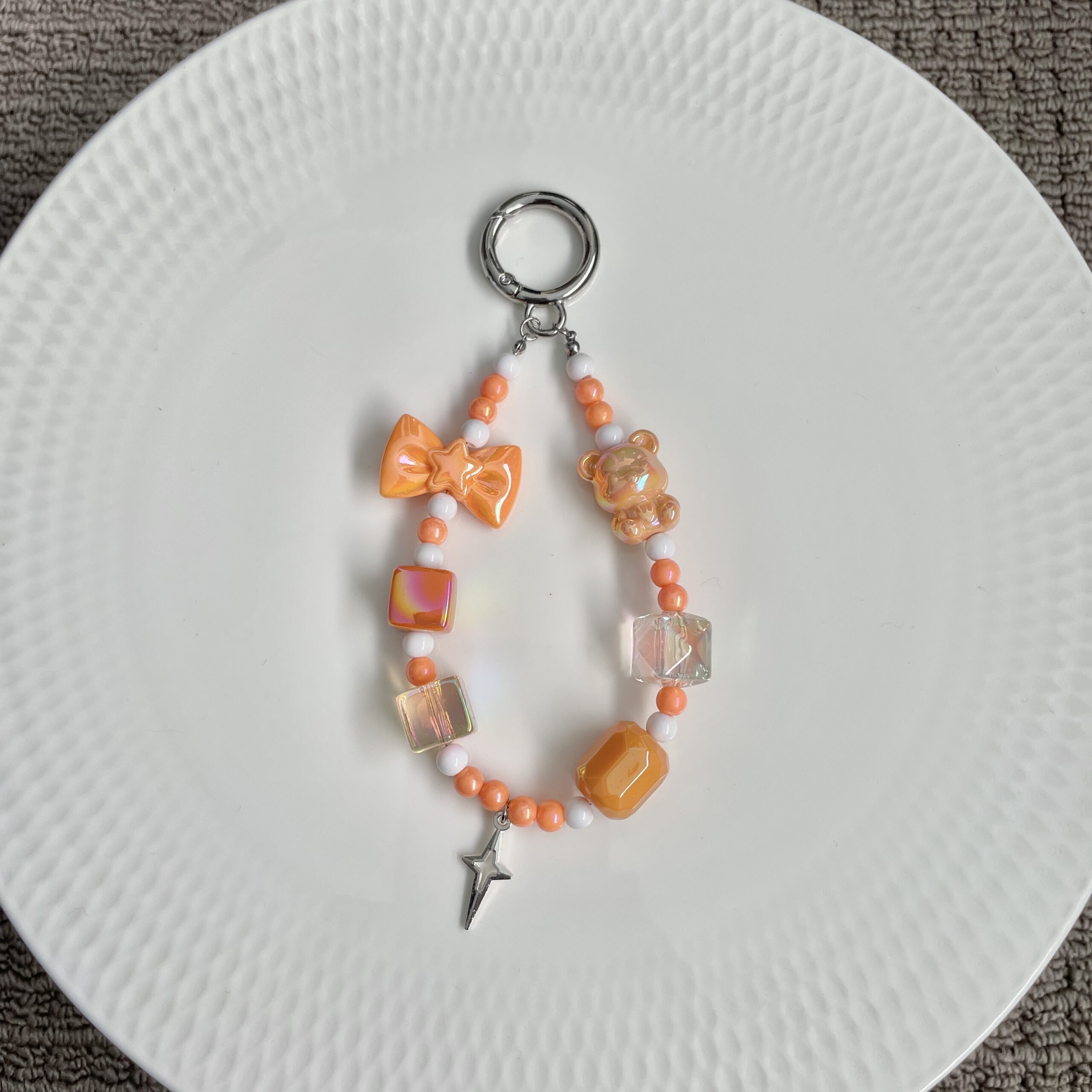 Amber Bear Acrylic Charm by Plumpy Bean Amber Bear Acrylic Charm by Plumpy Bean