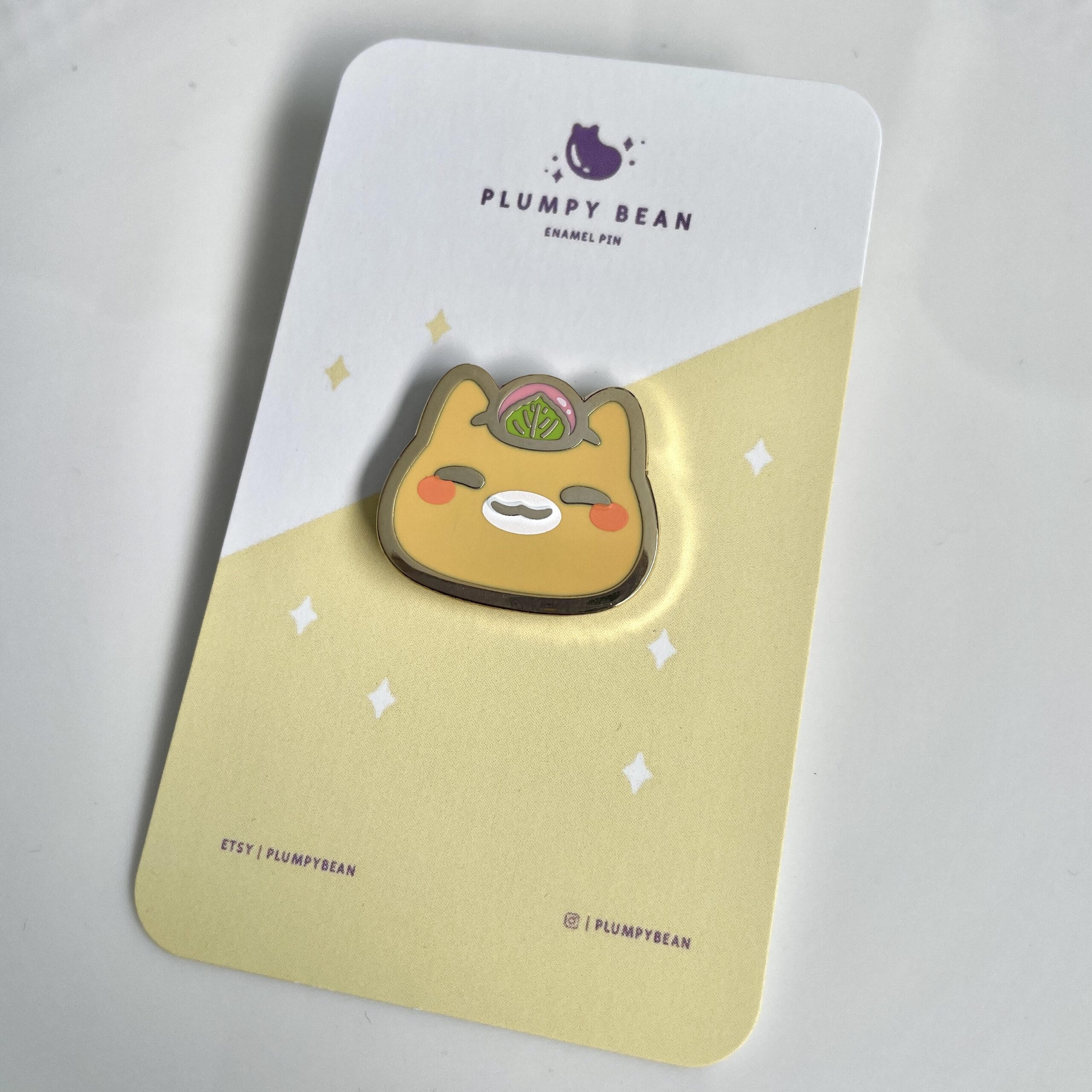 Mochi Cat Hat Enamel Pin by Plumpy Bean Mochi Cat Hat Enamel Pin by Plumpy Bean