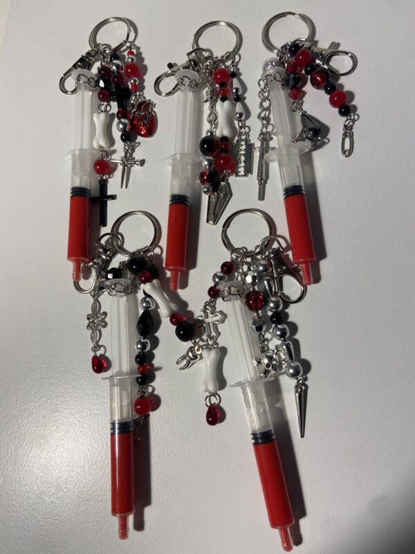 Assorted Blood Syringe Keychains by Mayonaka Shard | in.cube8r