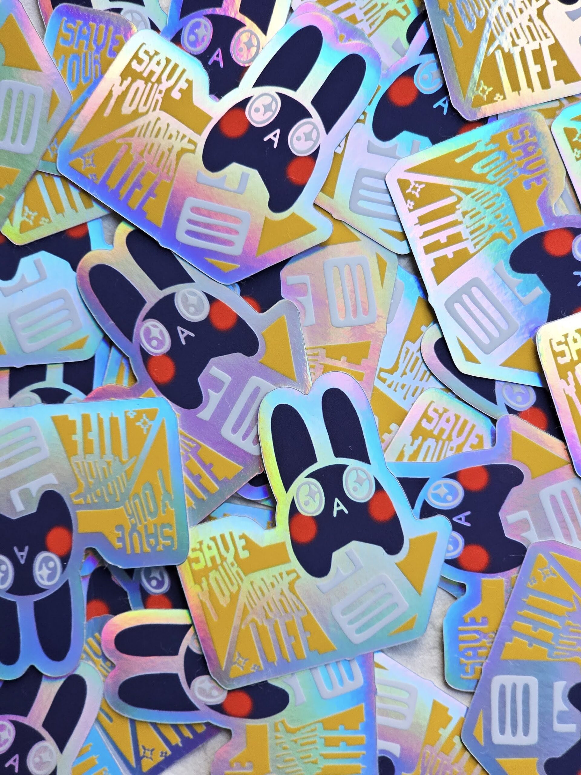 Bunny Save Your Life Vinyl Sticker by Misu Juju Bunny Save Your Life Vinyl Sticker by Misu Juju