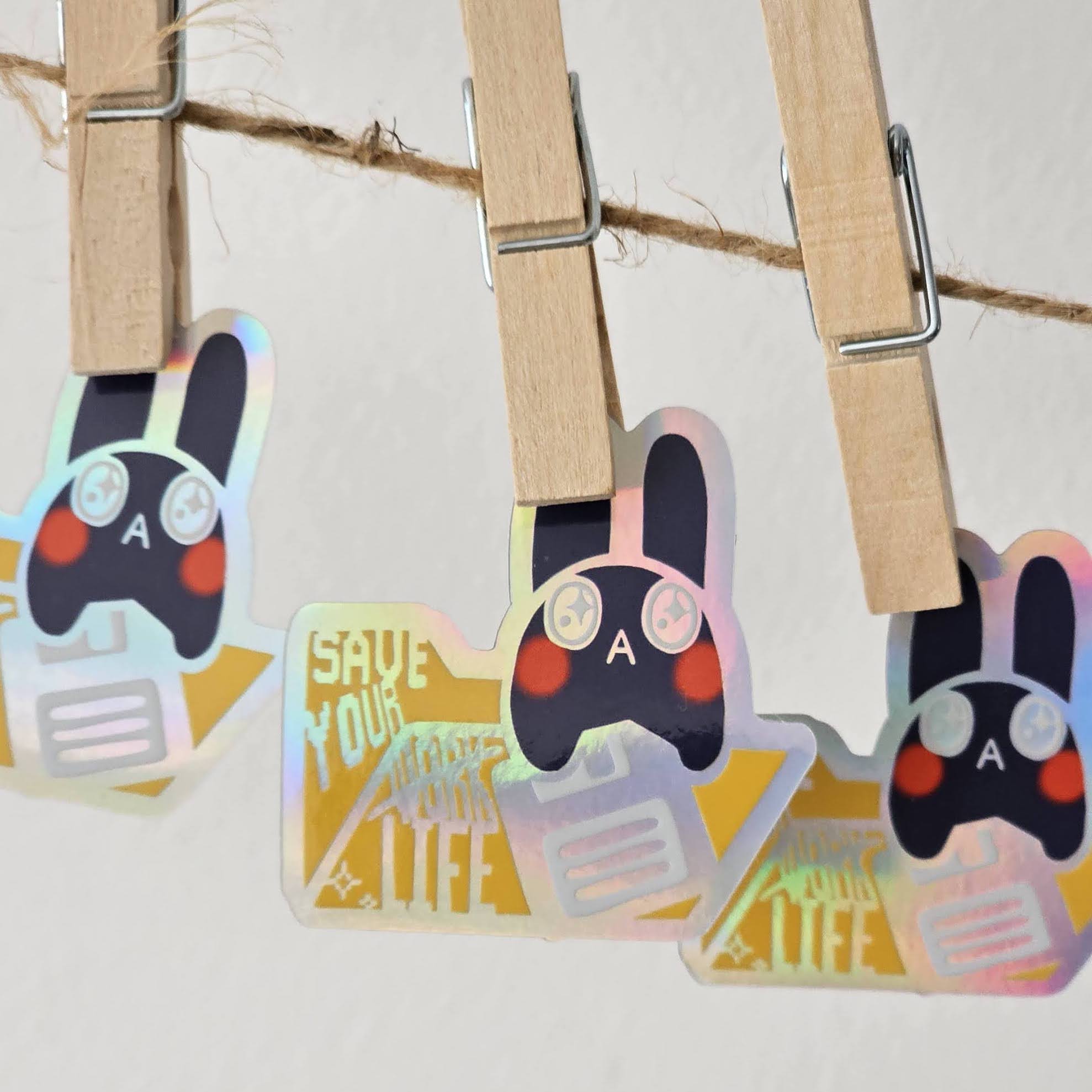 Bunny Save Your Life Vinyl Sticker by Misu Juju Bunny Save Your Life Vinyl Sticker by Misu Juju - Image 2