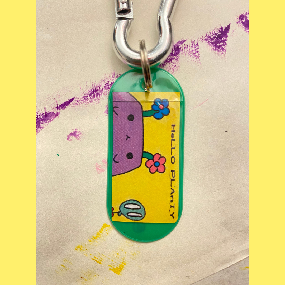 'HeLLO PLAnTY’ V.1 Vinyl Keychain by Nathaniel - Image 2