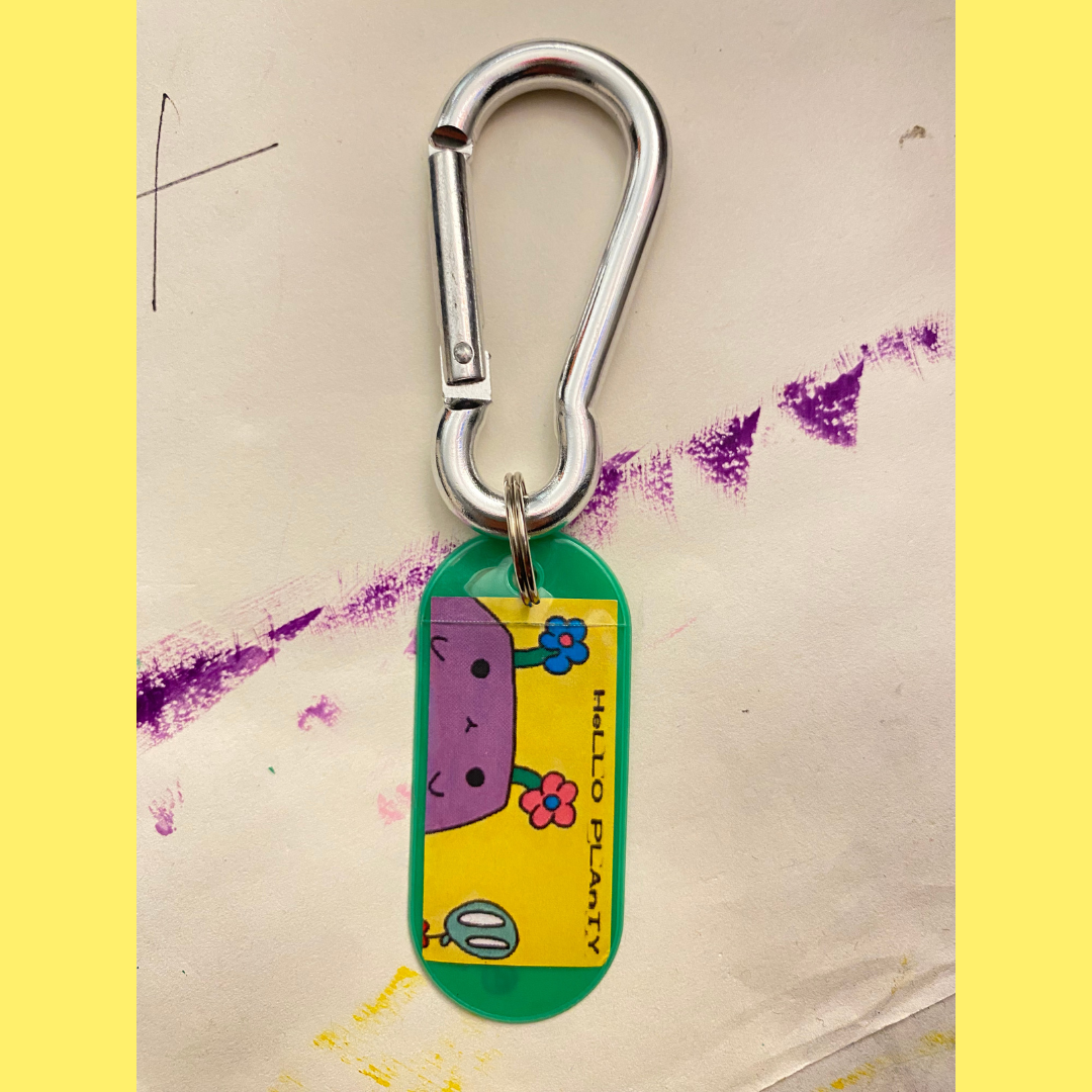 'HeLLO PLAnTY’ V.1 Vinyl Keychain by Nathaniel - Image 3