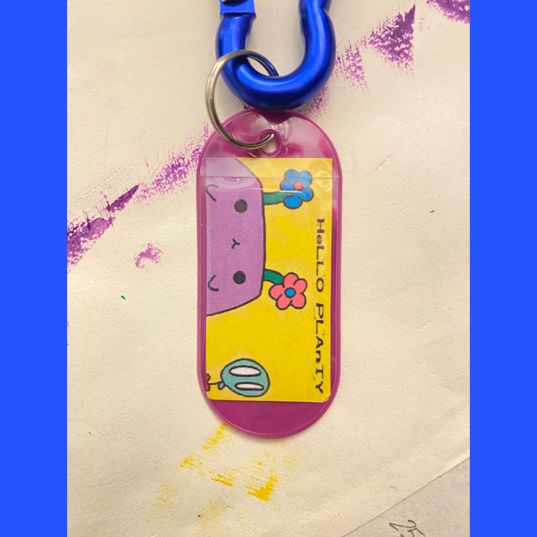 'HeLLO PLAnTY’ V.1 Vinyl Keychain by Nathaniel - Image 4