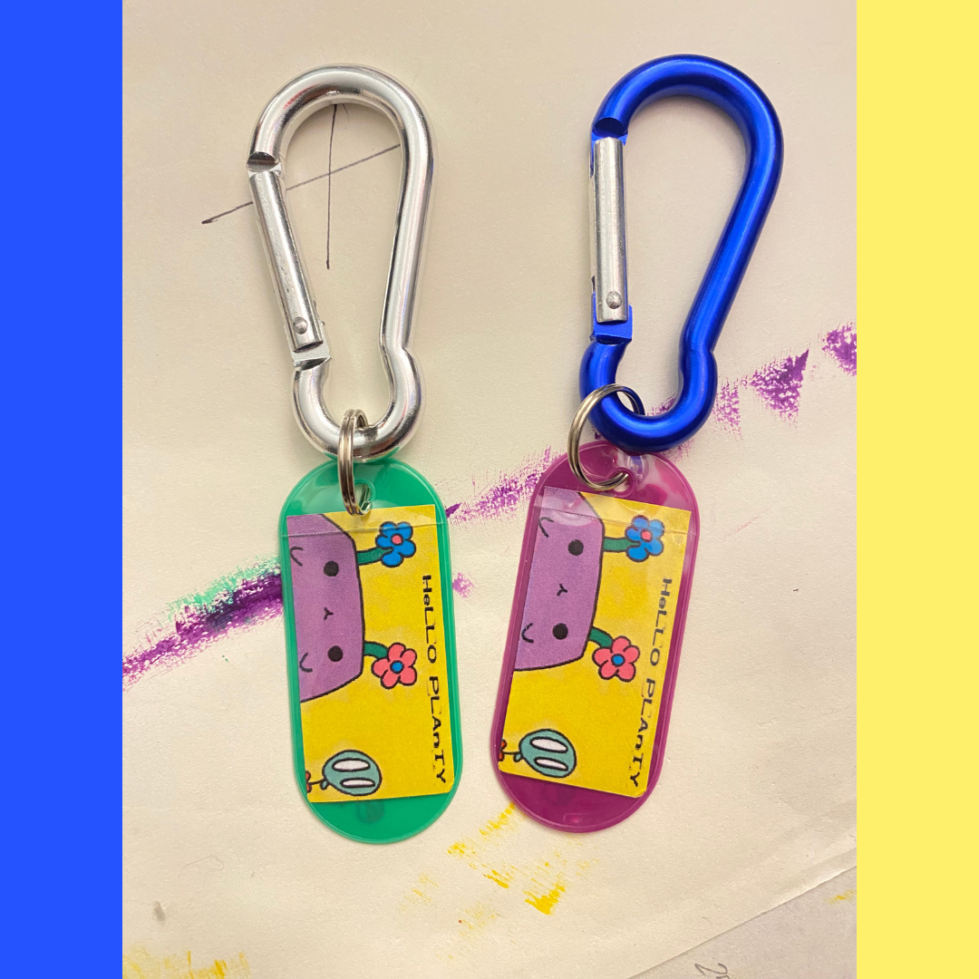 'HeLLO PLAnTY’ V.1 Vinyl Keychain by Nathaniel