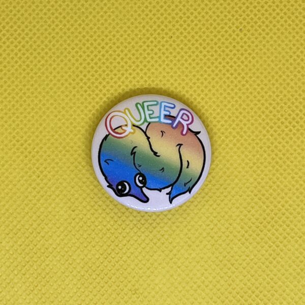 Queer Worm Badge by Lishylu