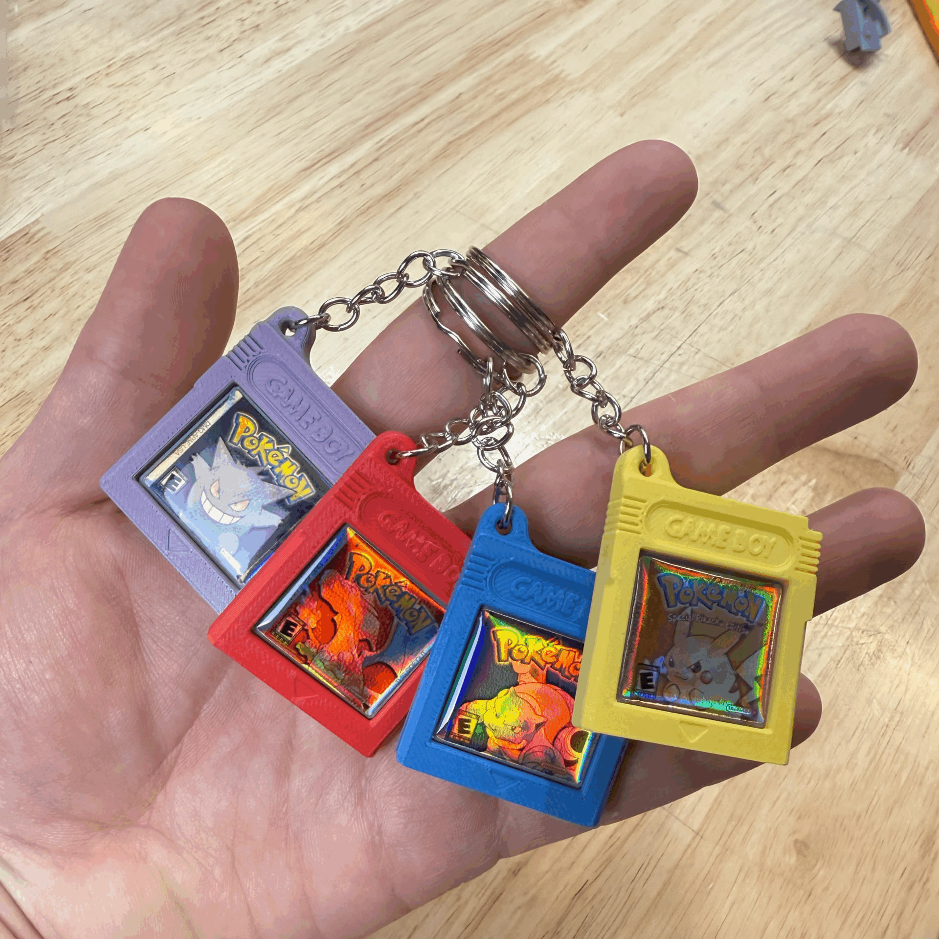 Game Time Keychains Custom Pokemon Gameboy game cartridge keychains by wookieeprint | in.cube8r