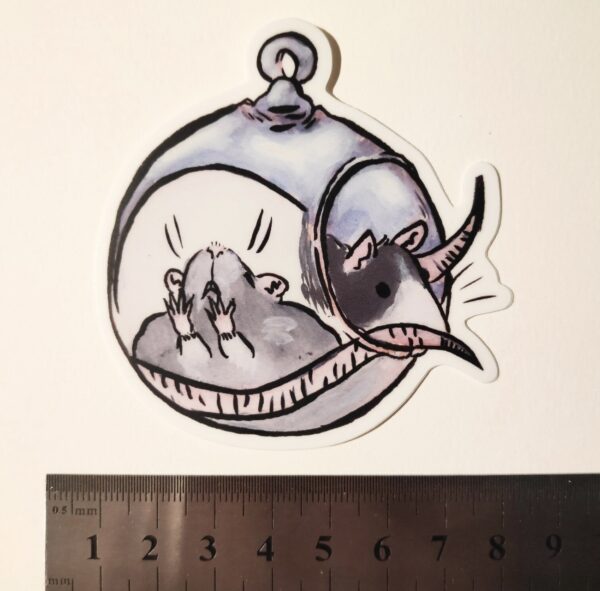 Scuzz Rat Squished Rats Sticker by Charlie Havoc - in.cube8r