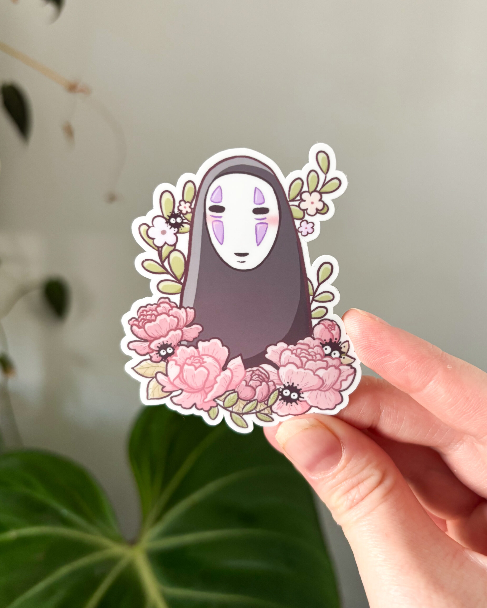 No Face Floral Vinyl Sticker by Sarah May Arts No Face Floral Vinyl Sticker by Sarah May Arts