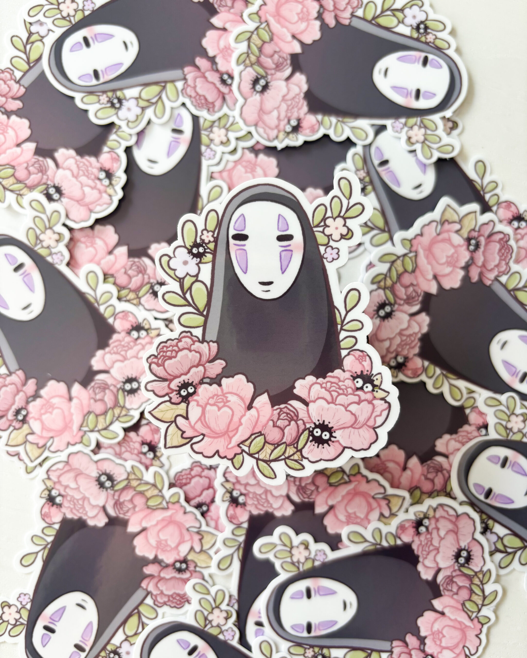 No Face Floral Vinyl Sticker by Sarah May Arts No Face Floral Vinyl Sticker by Sarah May Arts - Image 2